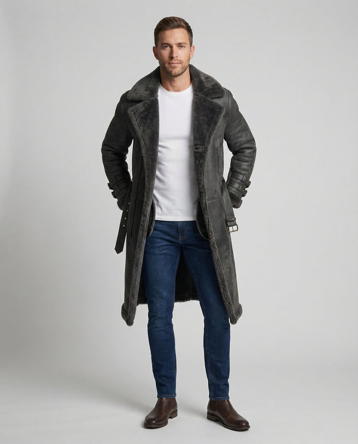 Langer Luxus Wintermantel