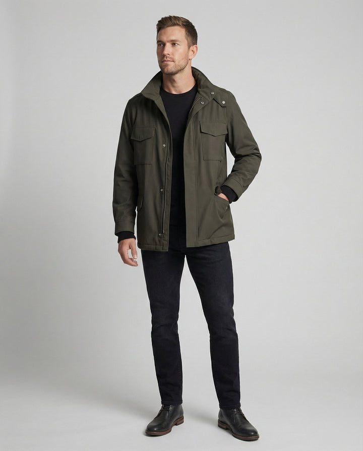 Herren Utility-Jacke mit hohem Kragen