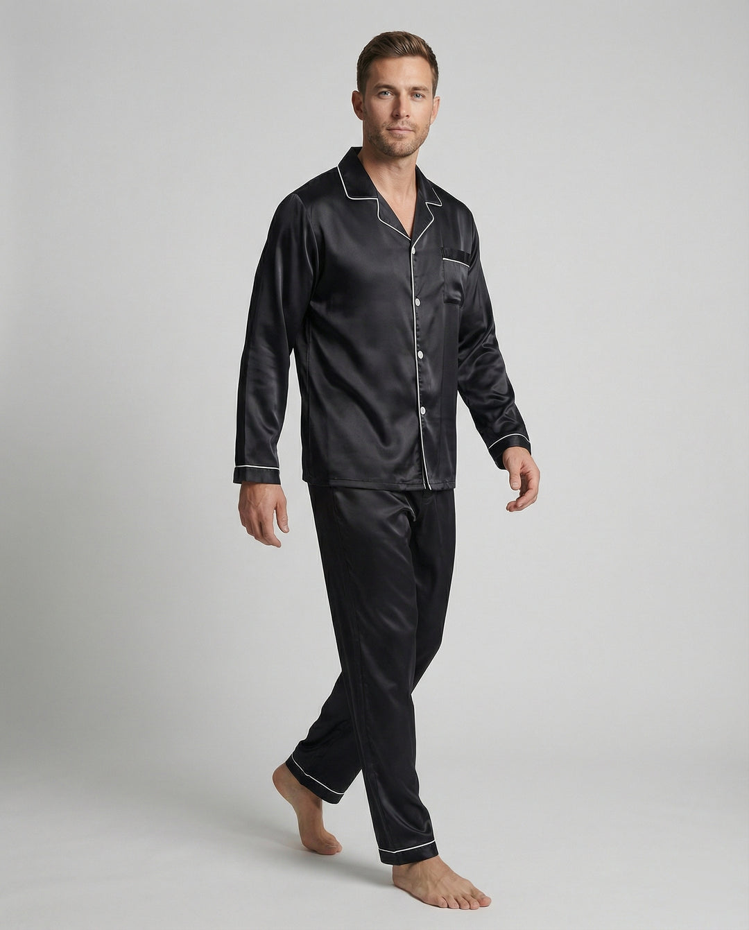 Luxuriöser Herrenpyjama Satin