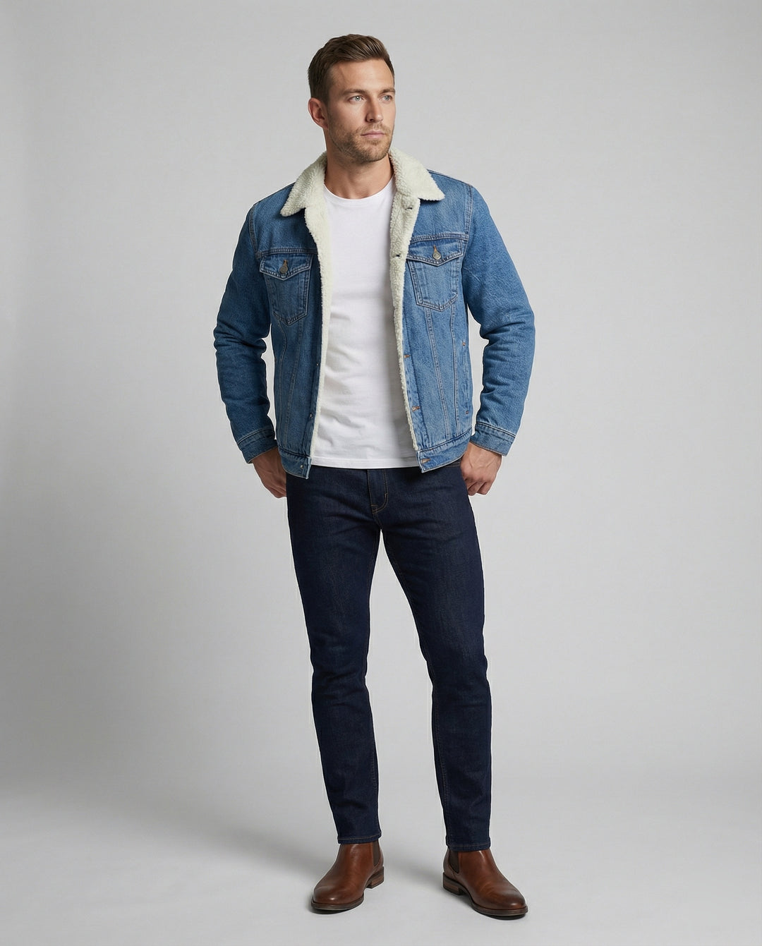 Warme Denimjacke Winter