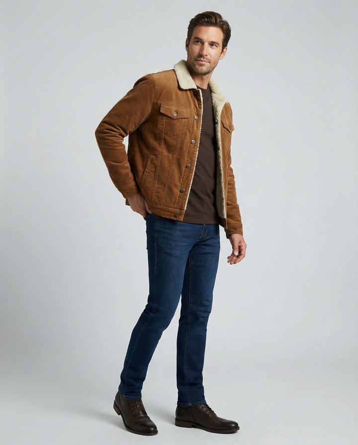 Elegante Cord Herrenjacke