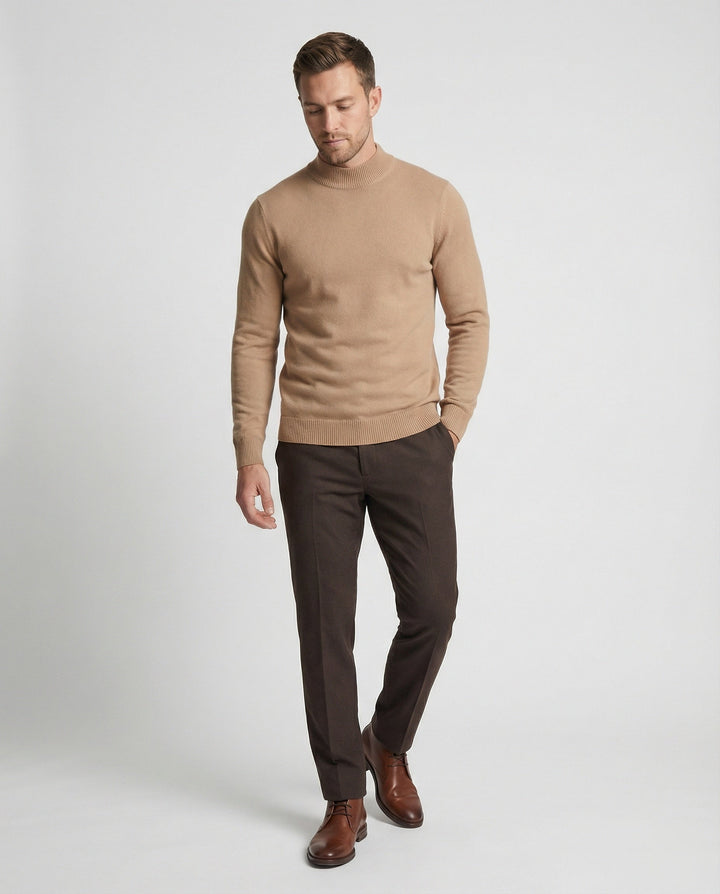 Herren Strickpullover mit Stehkragen