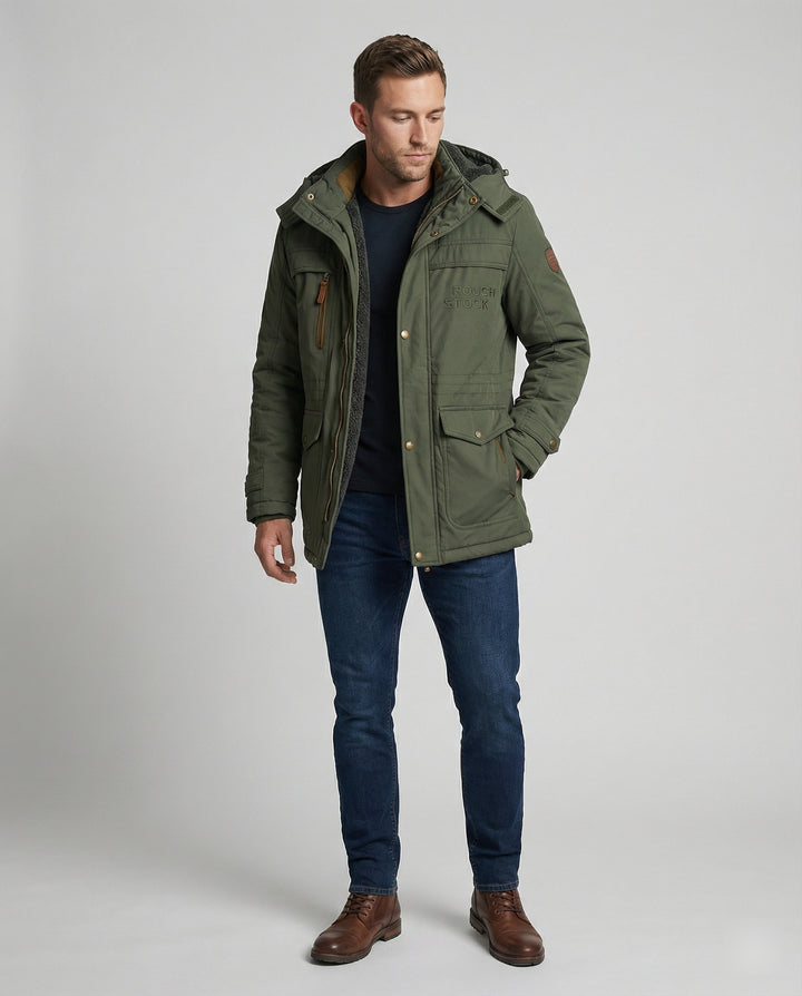 Lässige Gepolsterte Herrenjacke