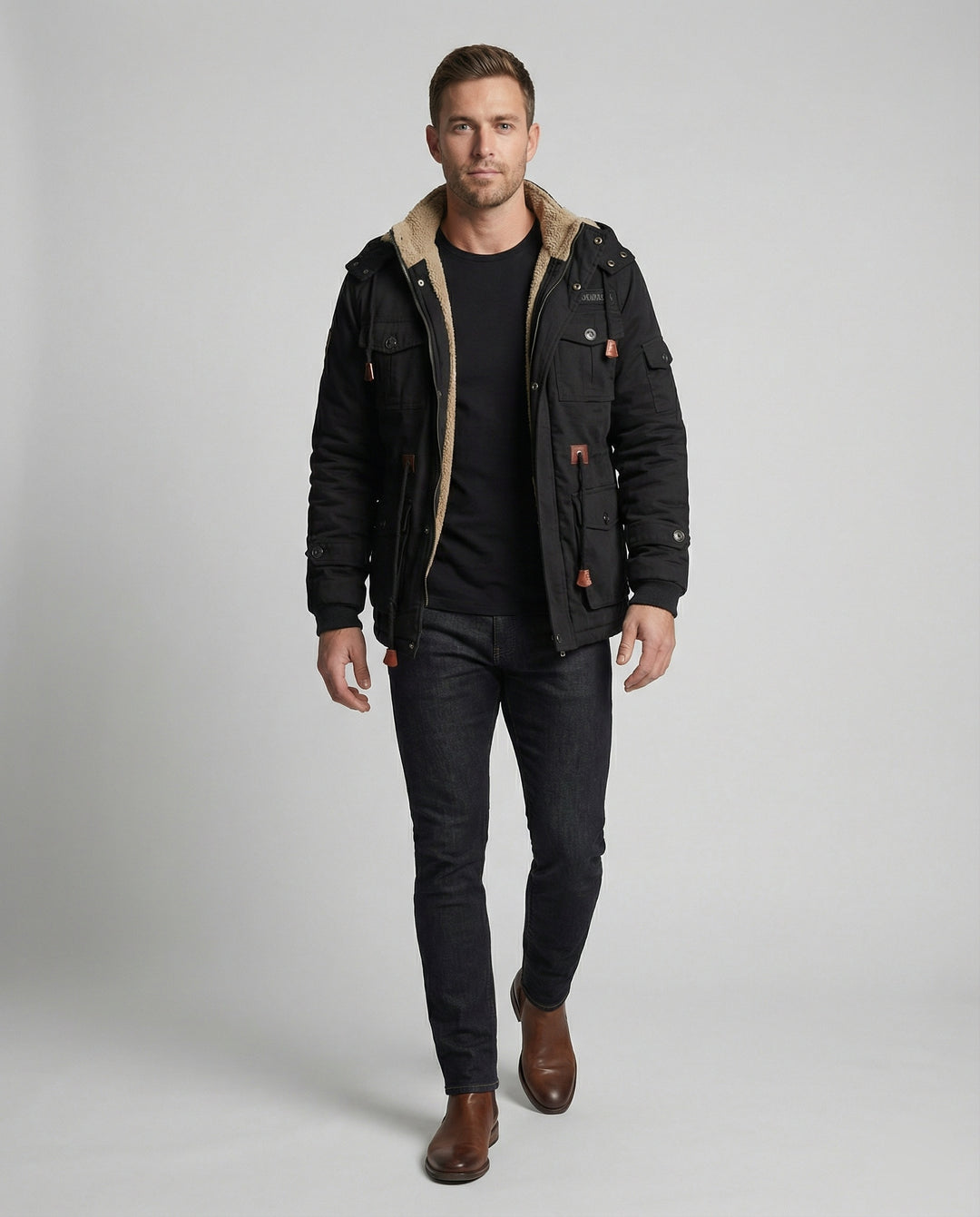 Warme Gefütterte Winterjacke