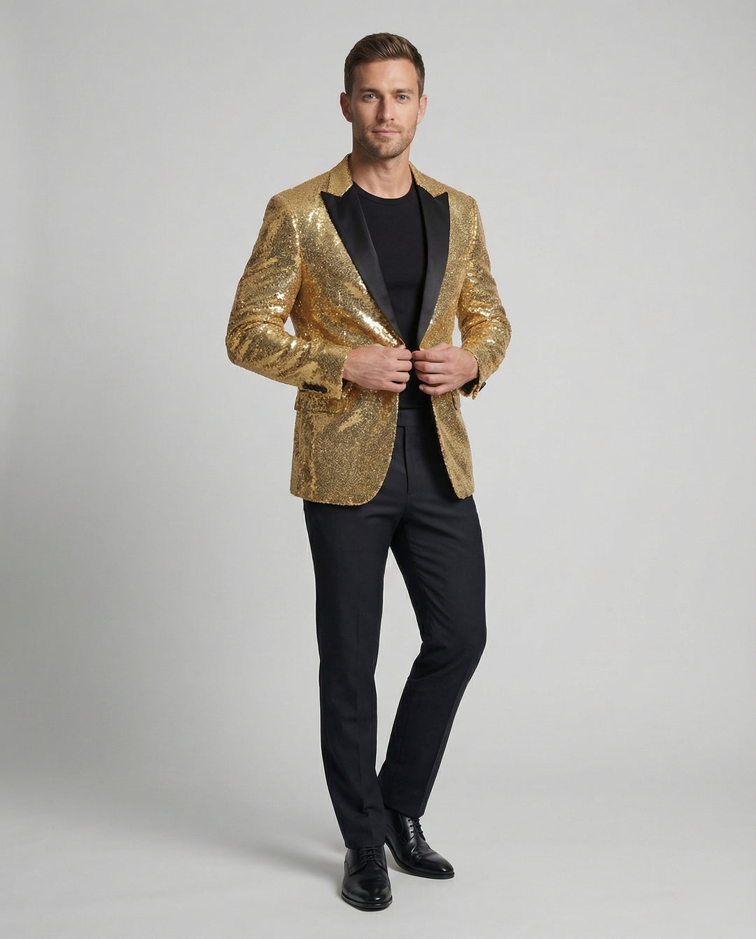 Glamouröser Pailletten Blazer Herren