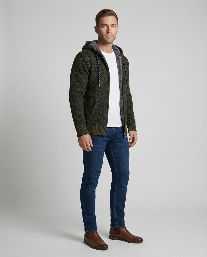 Lässige Herbst Strickjacke Kapuze
