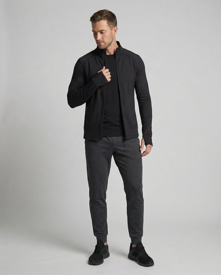 Trainingsjacke Athletisch Mit Stehkragen Herren