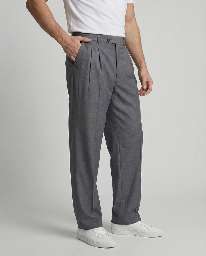 Freizeitkleidung Herren Bundfaltenhose Weit