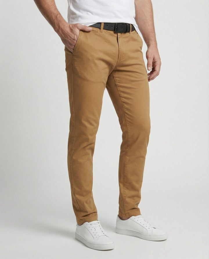 Herren Chinohose Slim Fit mit Elastikbund