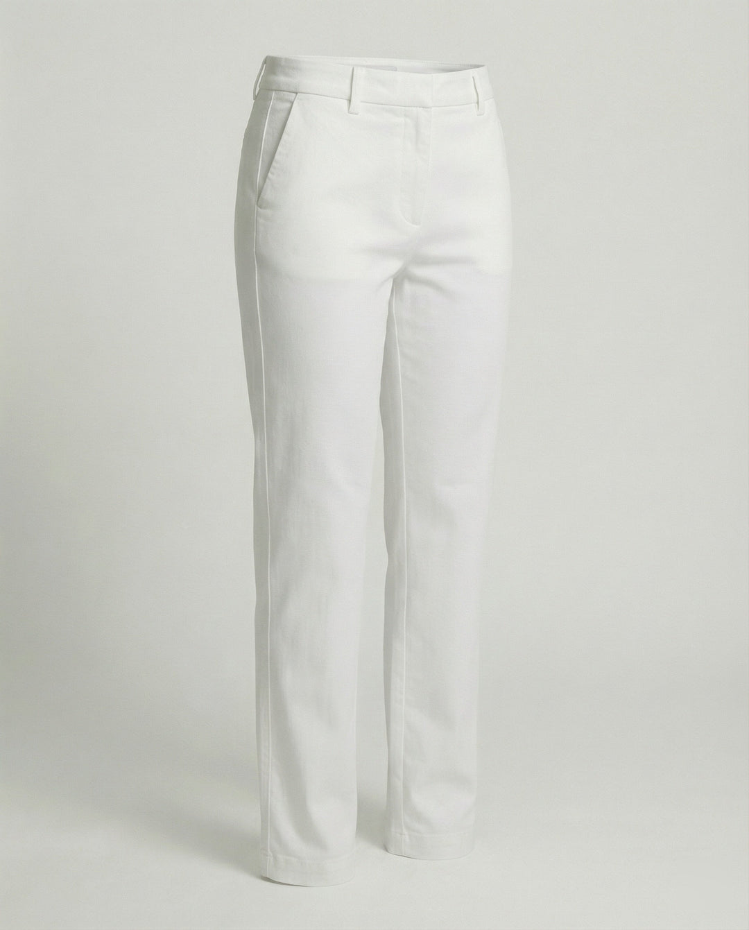 Damen Hochgeschnittene Chinohose Weites Bein