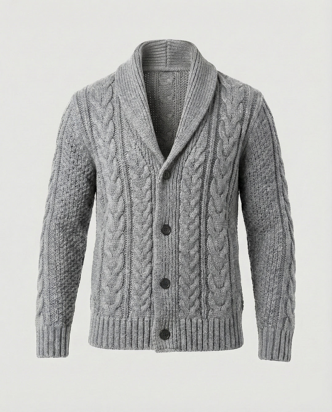 Warme Zopfmuster Strickjacke