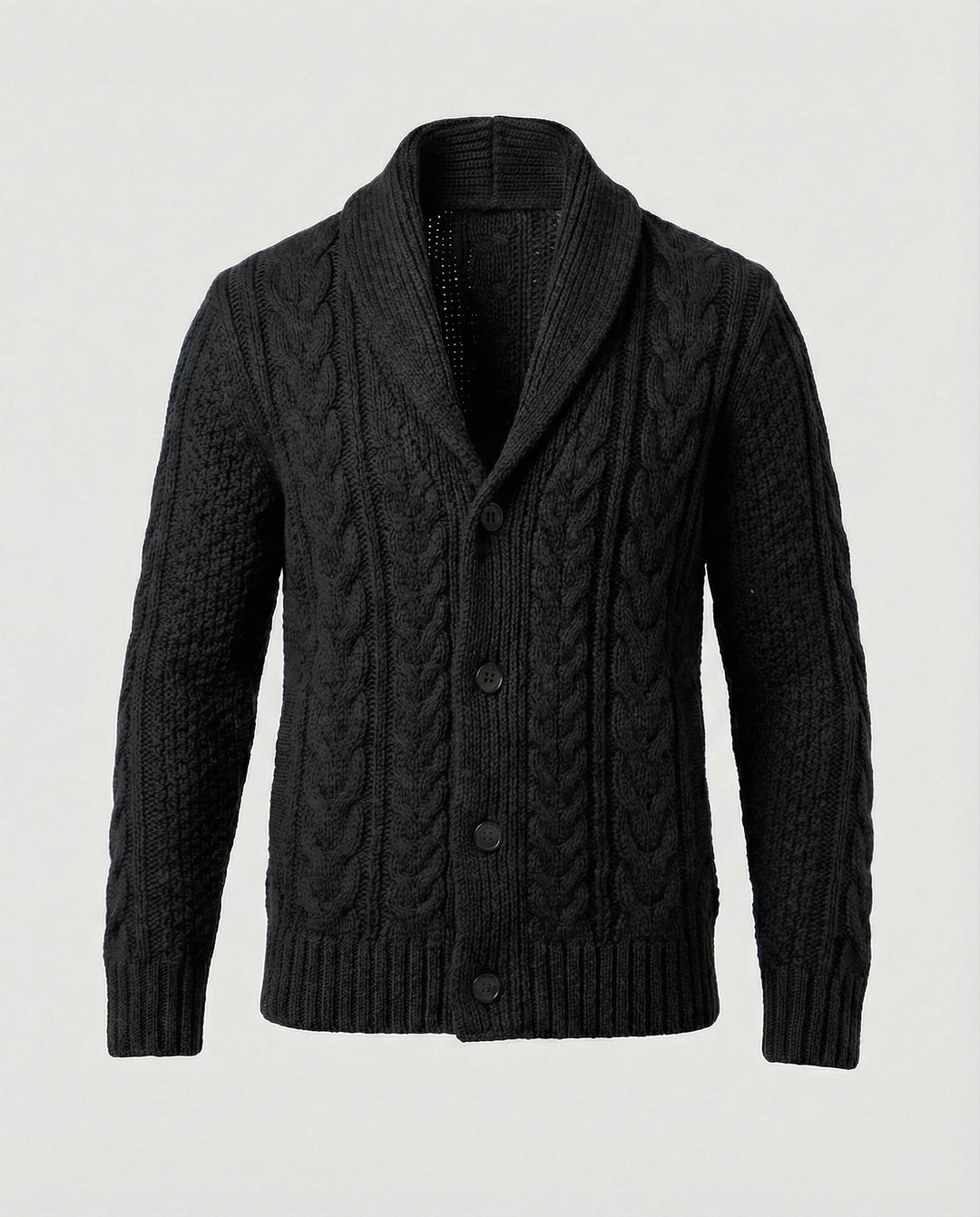 Warme Zopfmuster Strickjacke
