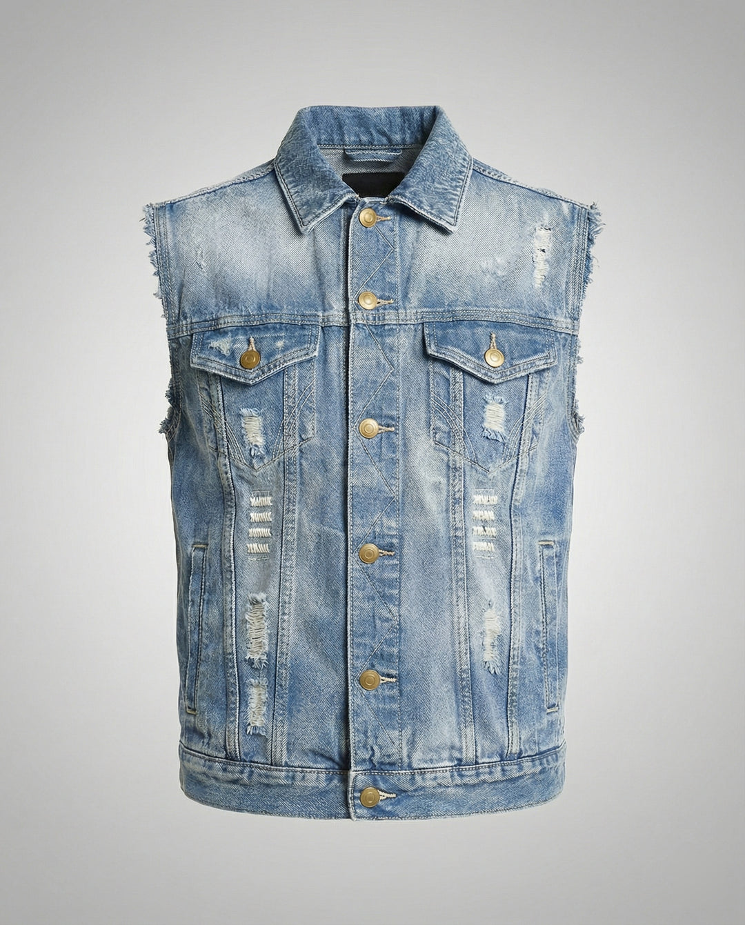 Stylische Herren Denim Weste