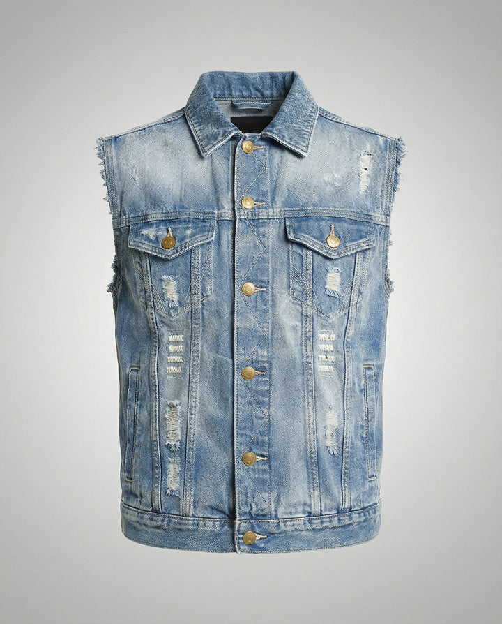 Stylische Herren Denim Weste