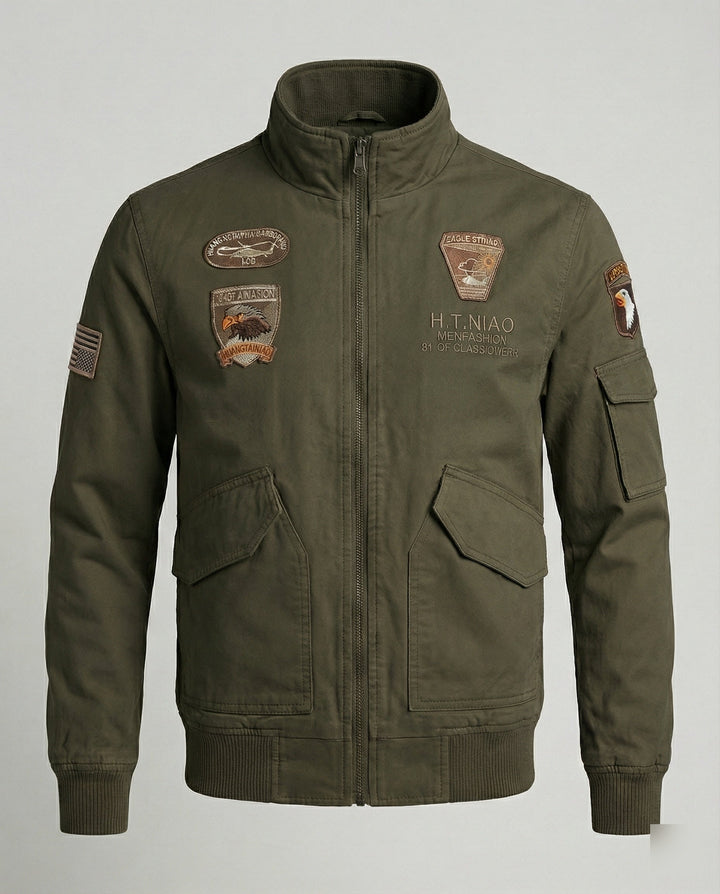 Herren Bomberjacke Militär Stil