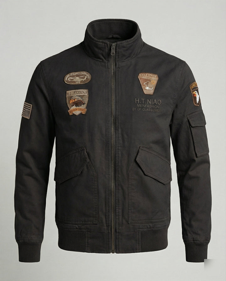 Herren Bomberjacke Militär Stil