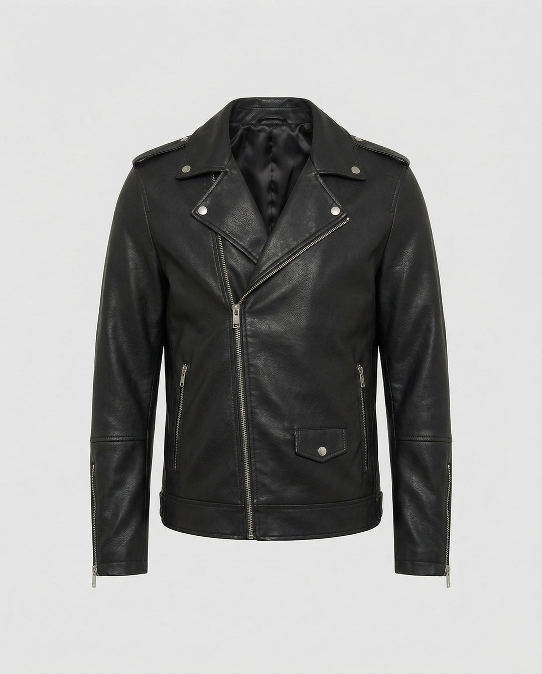 Herren Nappaleder Motorradjacke