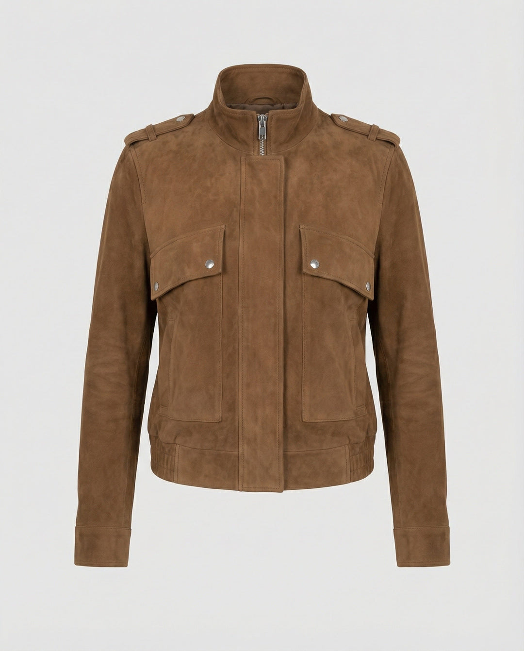Freizeitkleidung Damen Wildleder Bomberjacke
