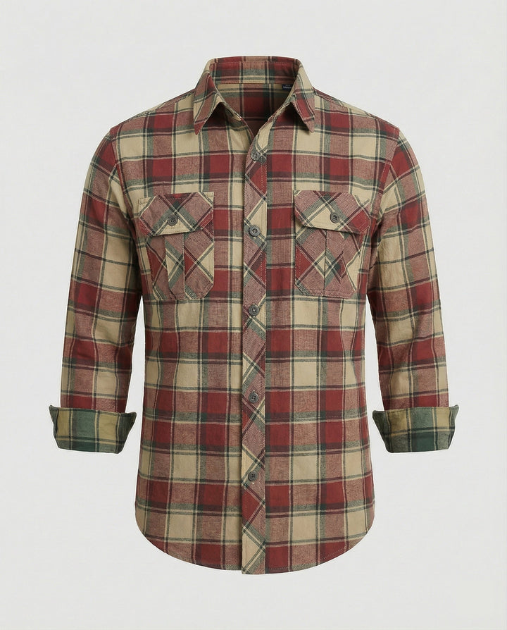 Herren Langarmhemd Herren Flanell