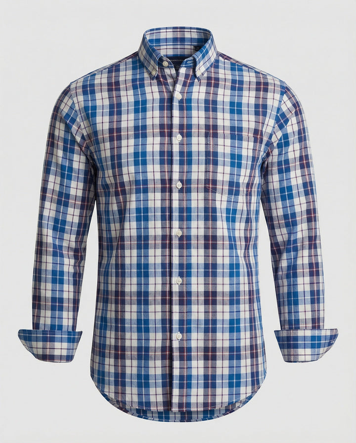 Herren Flanell Langarmhemd Kariert