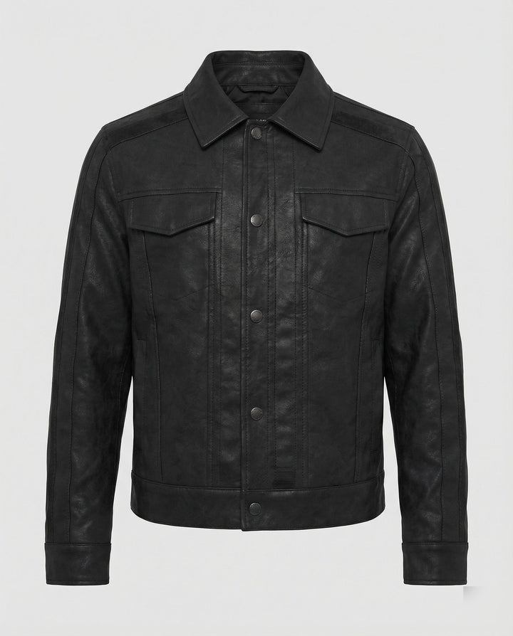 Herren Biker Lederjacke Kurz