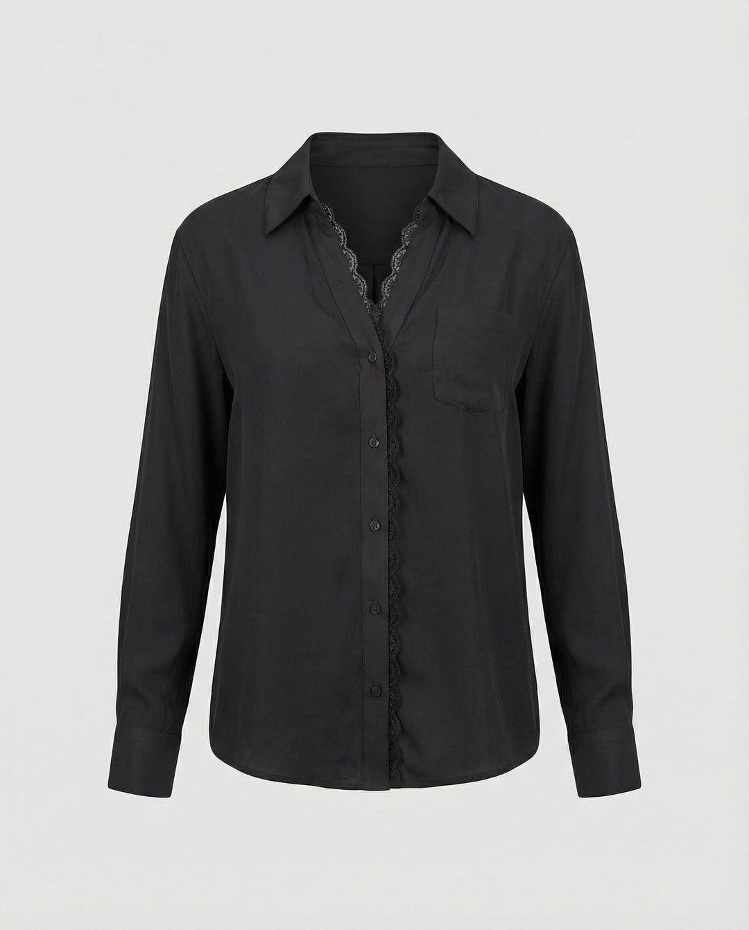 Damen Bluse mit Spitzenakzenten