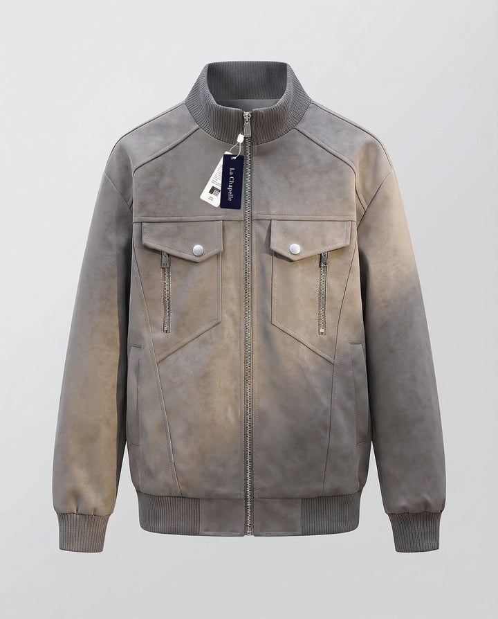 Herren Velours Bomberjacke Locker