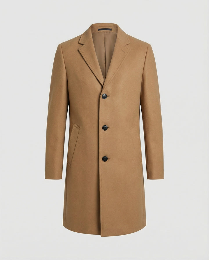 Eleganter Wolltrenchcoat Herren