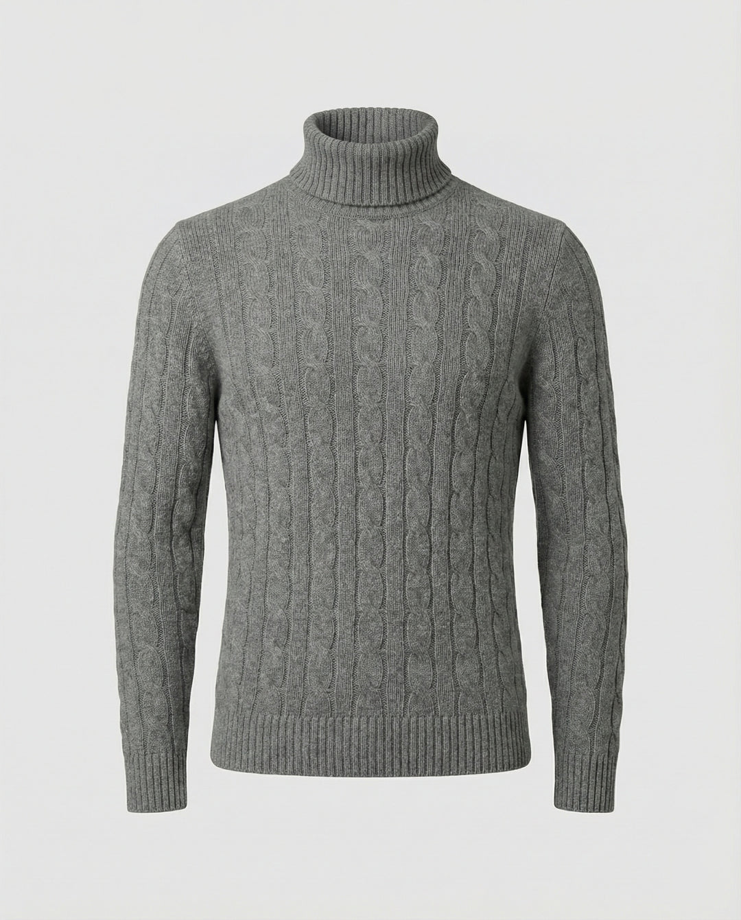 Rollkragenpullover Rippmuster Herren