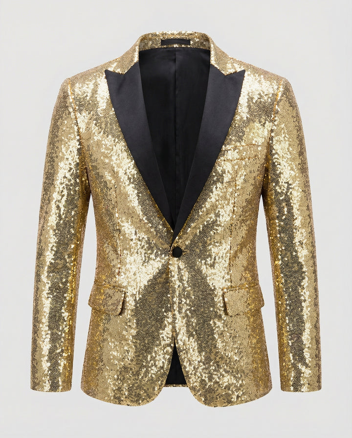Glänzender Herren Pailletten Blazer