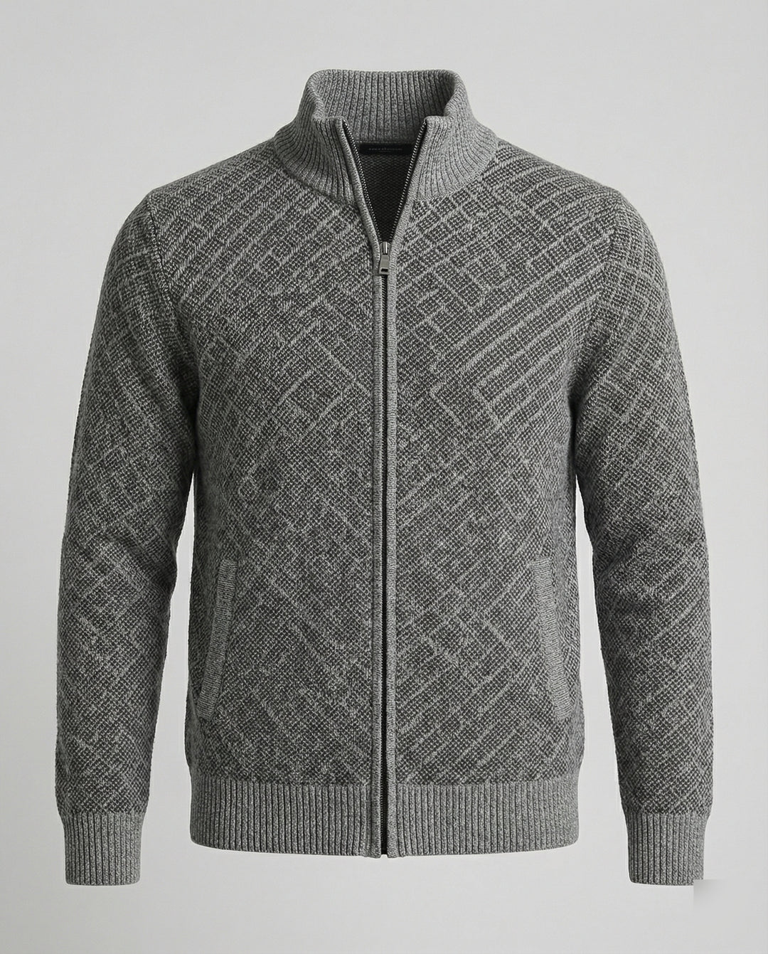 Stilvolle Strickjacke Herren Zipper
