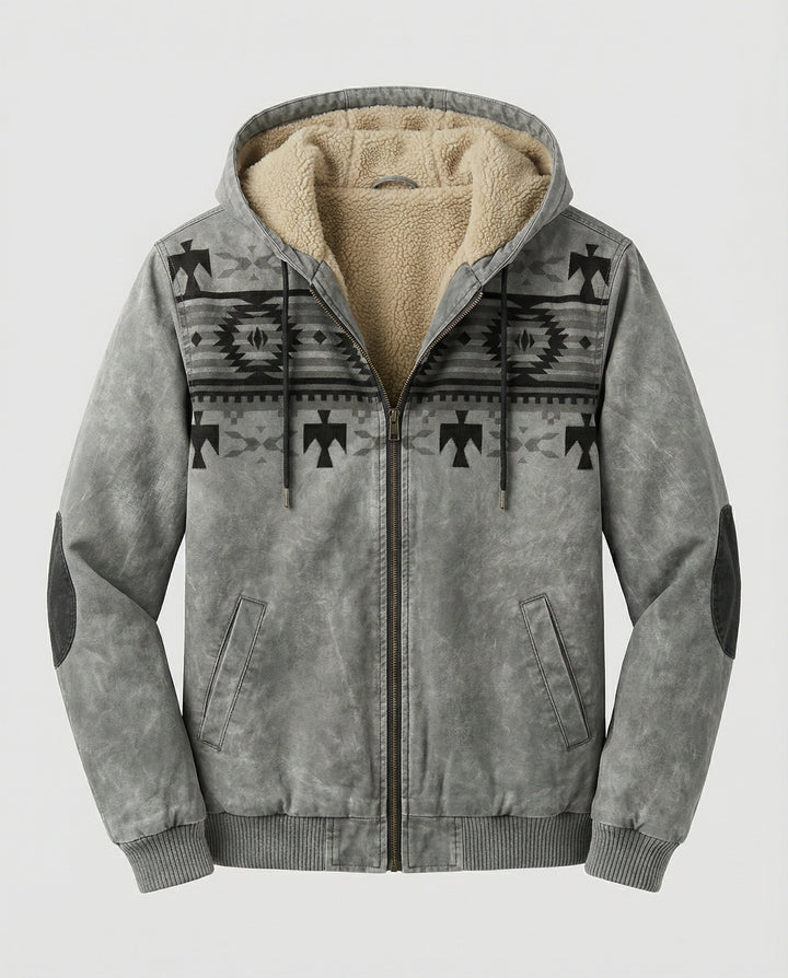 Tribal Print Kapuzenjacke Herren