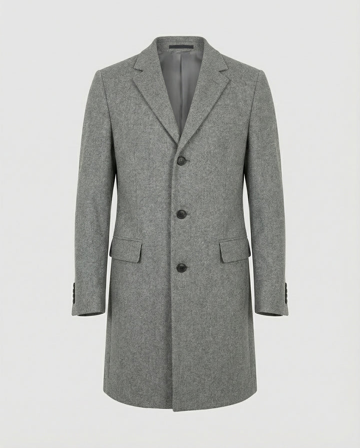Eleganter Wintermantel Revers Herren