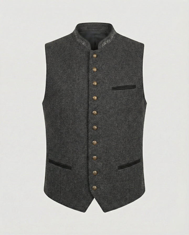 Elegante Graue Trachtenweste