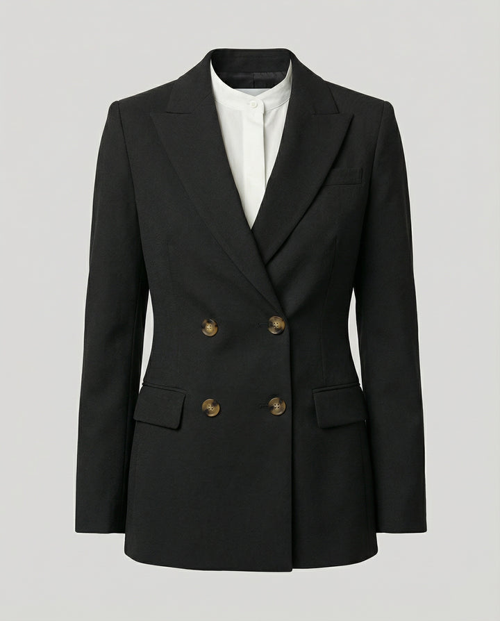 Damen Tailliertes Sakko in Wollstruktur mit Eleganter Passform | ChicundStil