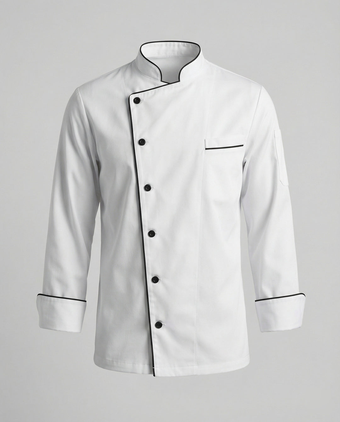 Elegante Kontrast Kochjacke Herren