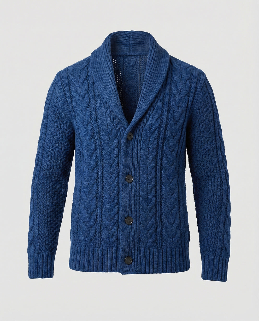 Warme Zopfmuster Strickjacke