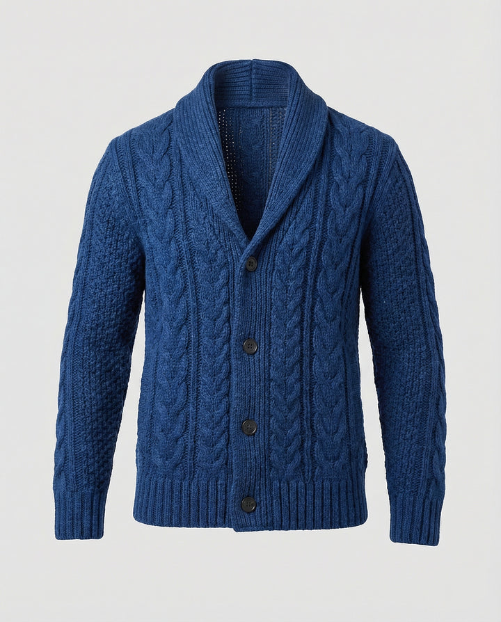 Warme Zopfmuster Strickjacke
