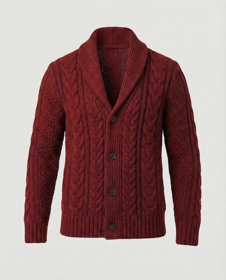 Warme Zopfmuster Strickjacke