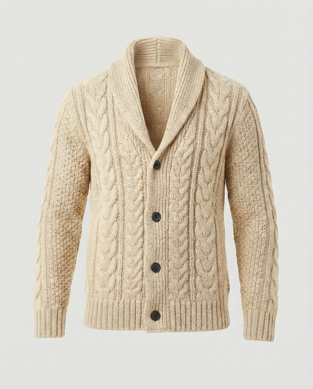 Warme Zopfmuster Strickjacke