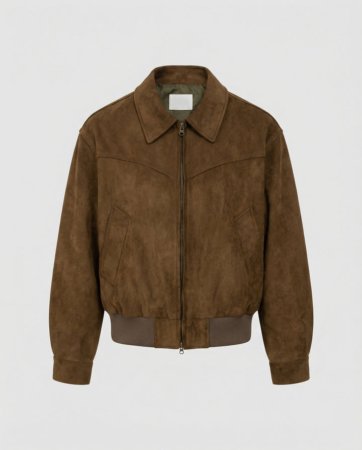 Herren Bomberjacke Veloursleder