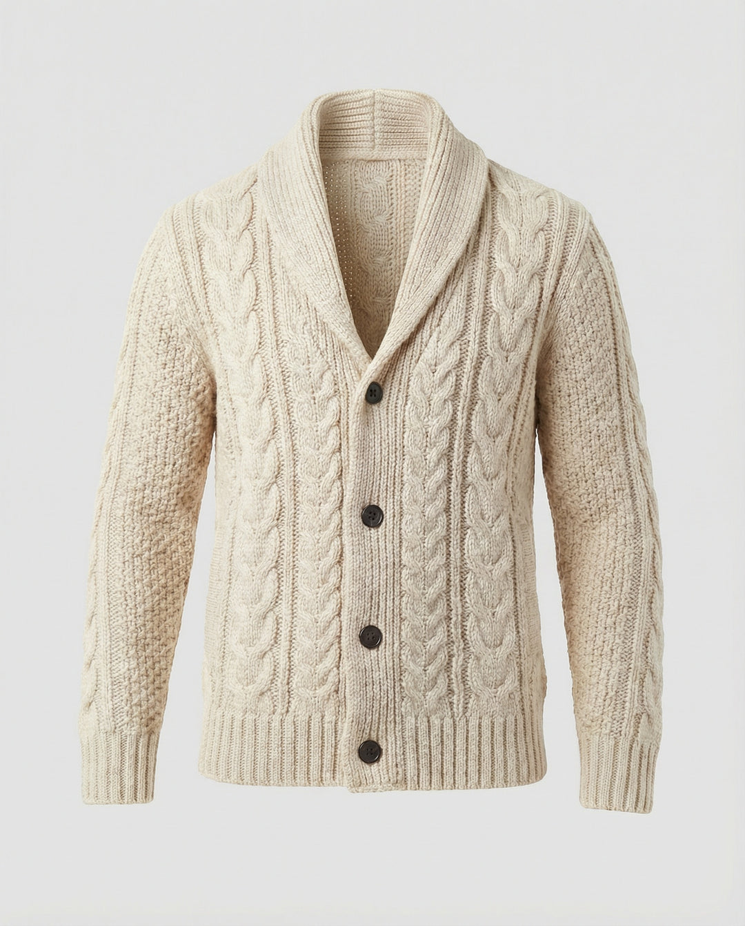 Warme Zopfmuster Strickjacke