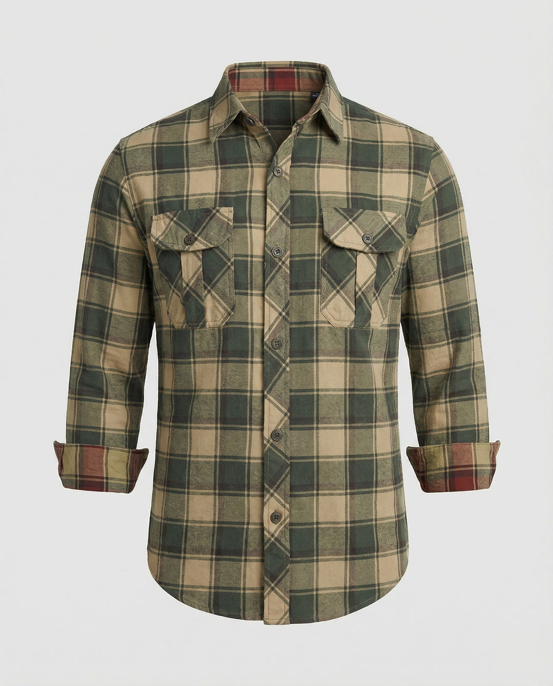 Herren Langarmhemd Herren Flanell