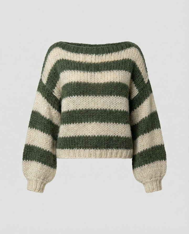 Gestreifter Damen Oversize Pullover