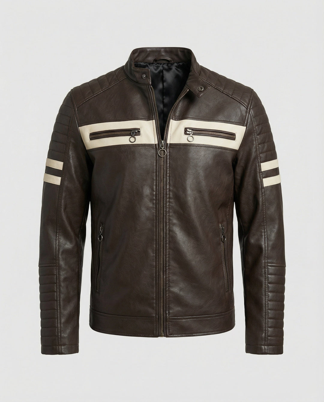 Herren Bikerjacke Herren Kunstleder