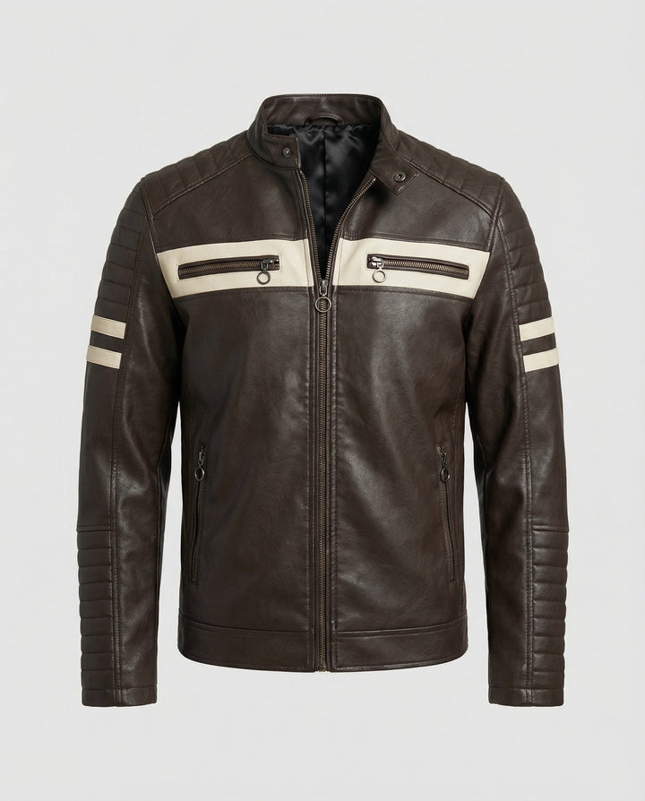 Herren Bikerjacke Herren Kunstleder