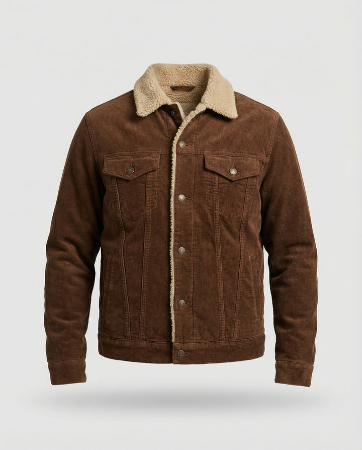 Elegante Cord Herrenjacke