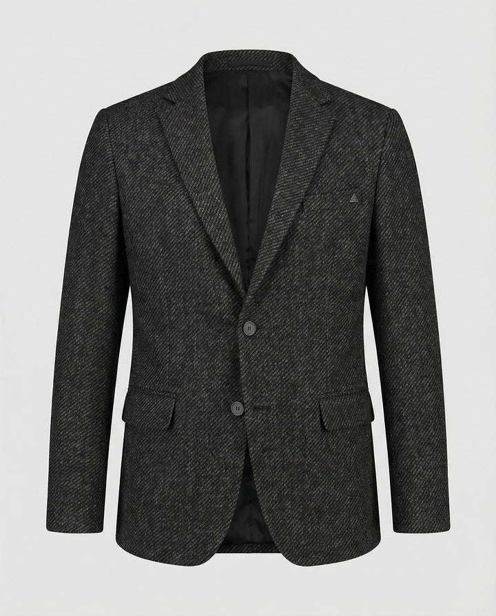 Herren Tweed Sakko Slim Fit 2-Knopf
