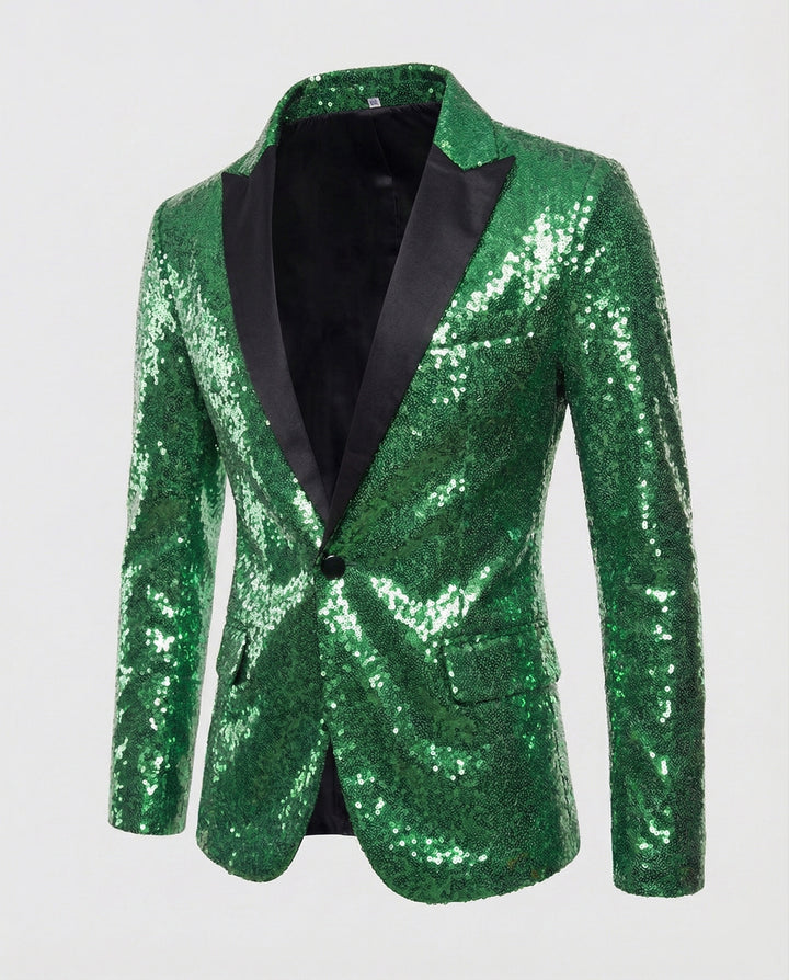 Glamouröser Pailletten Blazer Herren
