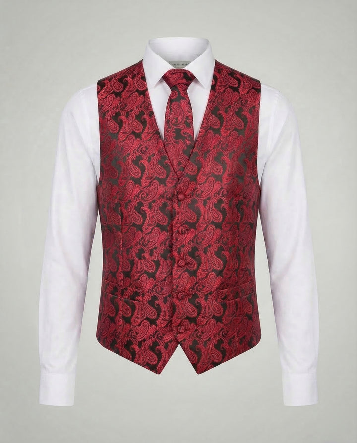 Elegante Paisley Anzugweste Herren
